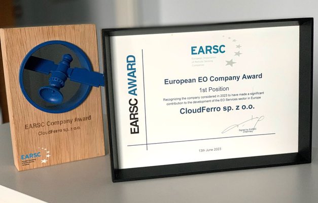 CloudFerro wins EARSC EO Company Award 2023 - earsc award 1200px.jpg 627x400 q85 crop subsampling 2 upscale